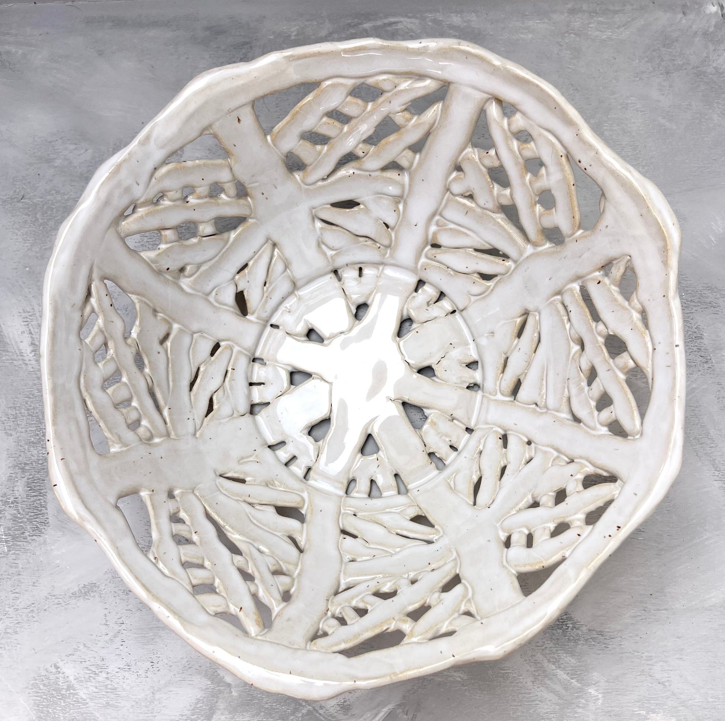 Frutero único hecho a mano