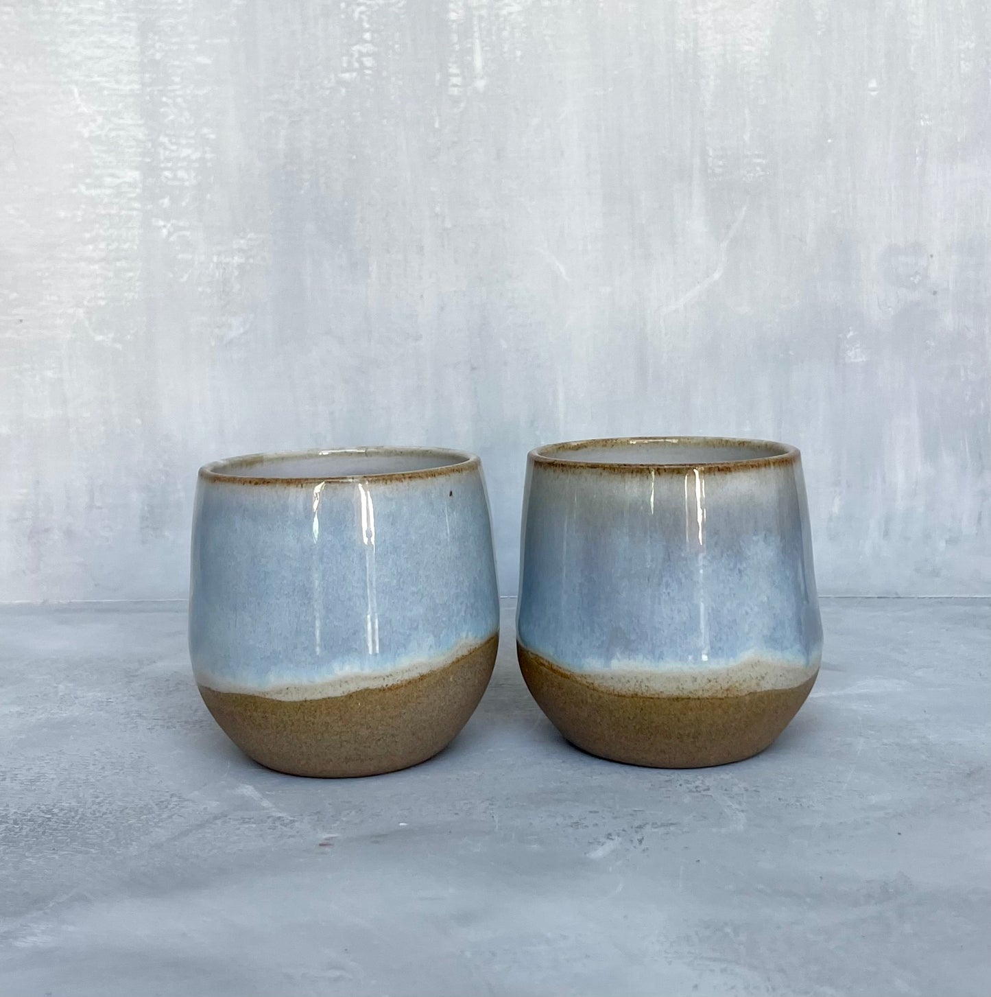 Juego de 2 tazas azul cielo