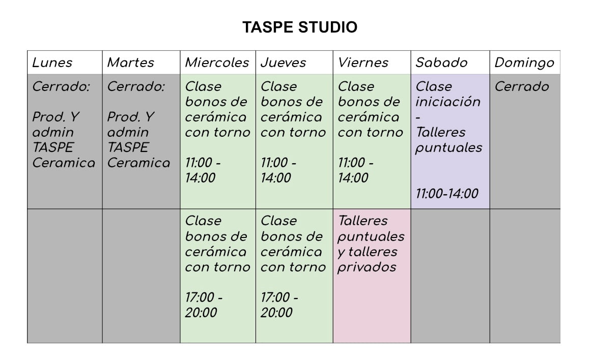 CLASES DE CERÁMICA CON TORNO - Bonos Mensuales
