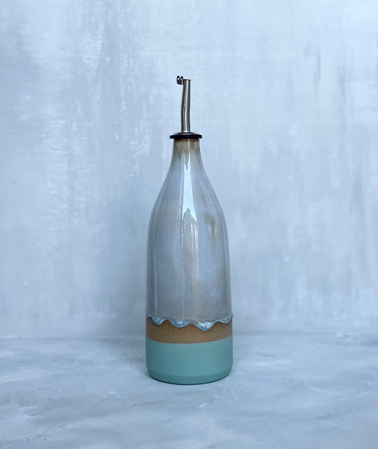 Sky Blue Olive Oil Bottle