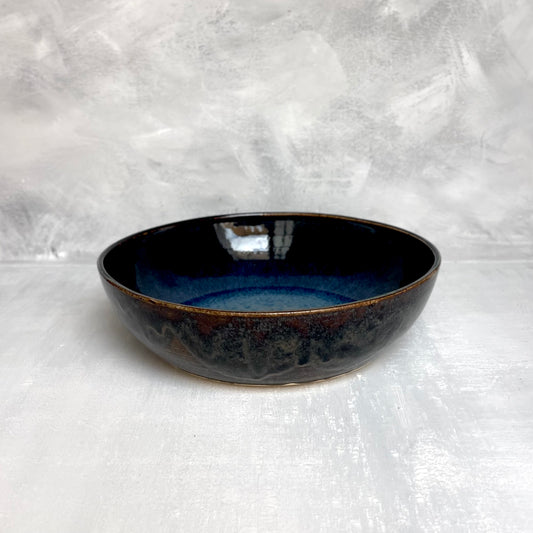 Blue Lover’s Low and Wide Serving Bowl